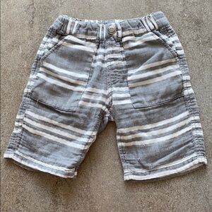 Bitz Kids Charcoal Houndstooth/White Stripe Shorts